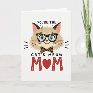 Katzen-Miau-Karte für liebevolle Mütter Karte