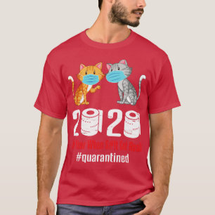 Katzen mit Gesichtsmaske tanzen 2020 Toilettenpapi T-Shirt