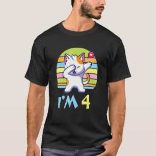 Katzen mit Herzvergnügen für mich Sie 4 Jahre alt T-Shirt