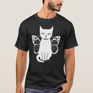 Katzen Mit Schmetterlingen Niedliche Katzen Katze  T-Shirt