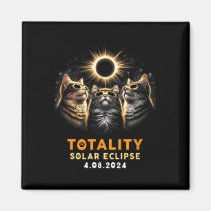 Katzen mit solarem Eclipse Gles 4.08.2024 Magnet