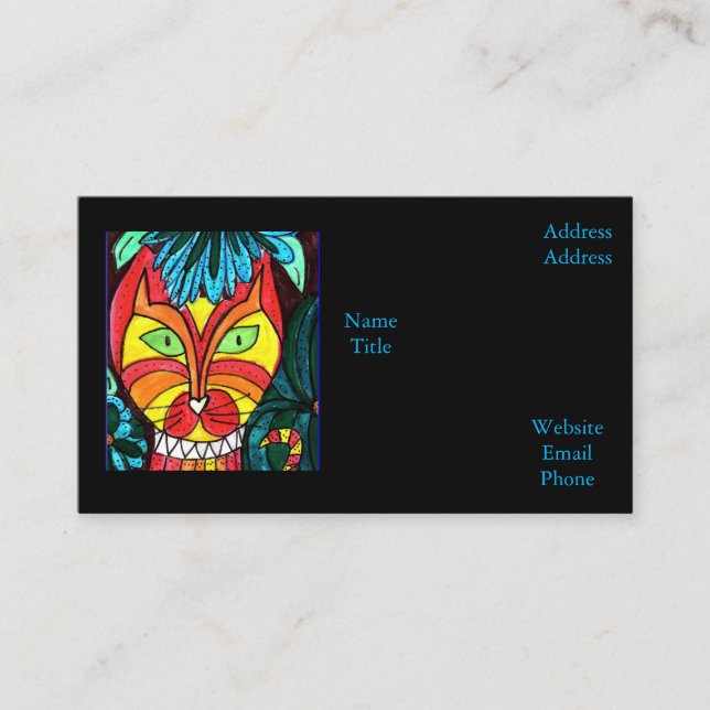Katzen mitbringen visitenkarte (Vorderseite)