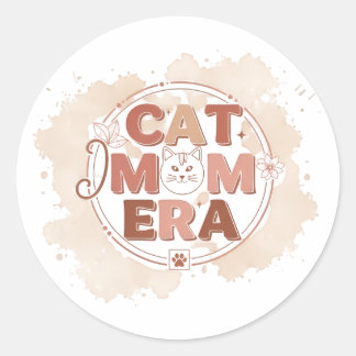 Katzen-Mom-Era-Trend-Aufkleber Runder Aufkleber