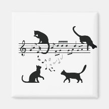 Katzen Musiknoten spielen