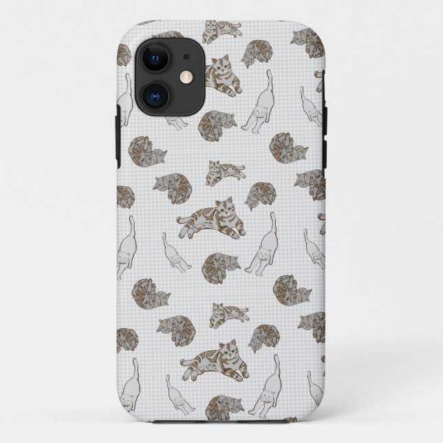 Katzen Muster Case-Mate iPhone Hülle (Rückseite)