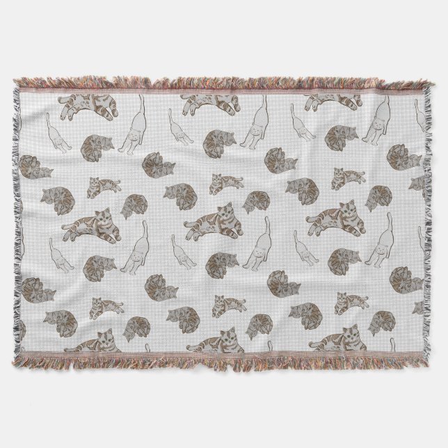 Katzen Muster Decke (Vorderseite)