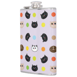 Katzen-Muster Flachmann