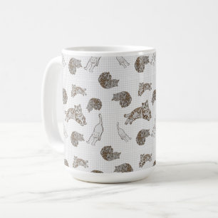 Katzen Muster Kaffeetasse