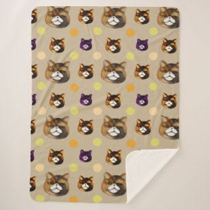 Katzen Muster Sherpadecke
