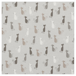 Katzen-Muster Stoff