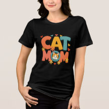 Katzen-Mutter-Shirt – Retro-70er-Jahre-Groovy-Vint