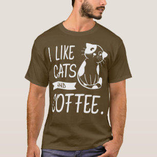 Katzen Mutter Vater Ich mag Katzen und Kaffee Betr T-Shirt