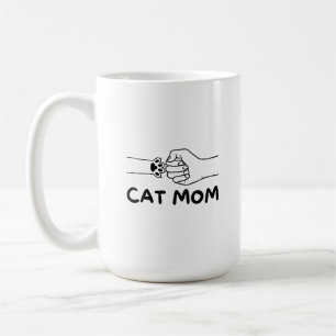 Katzen-Mutterkuh und Frauen drucken per Hand Kaffeetasse