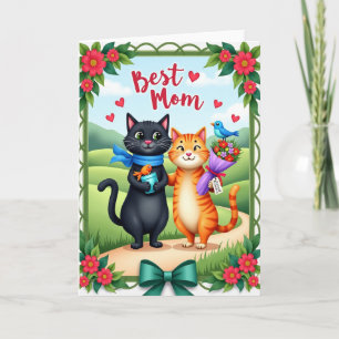 Katzen-Muttertag-Bouquet-Karte Karte