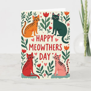 Katzen-Muttertag-Gartenkarte Karte