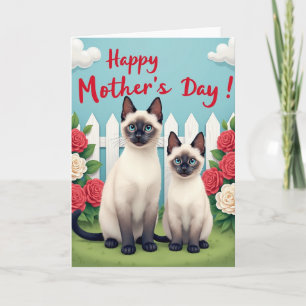 Katzen-Muttertag-Rosenkarte Karte