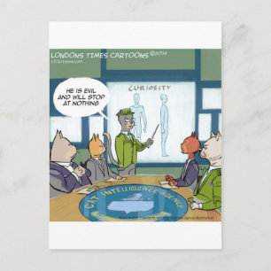Katzen natürlicher Feind lustig Postkarte