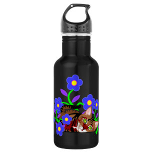 Katzen-Nickerchen Edelstahlflasche