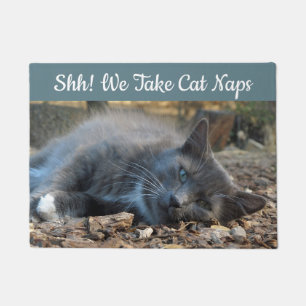 Katzen-Nickerchen-schattige Katzen-Tür-Matte Fußmatte