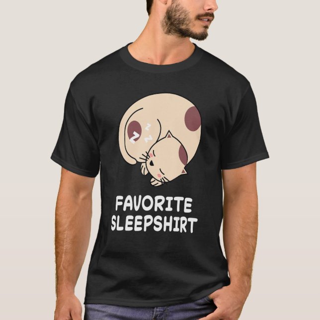 Katzen Nickerchen Schlafen Schlafen Pajama Pajamas T-Shirt (Vorderseite)