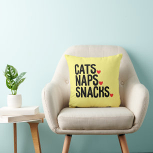 Katzen Nickerchen Snacks - Katzen Liebhaber Kissen
