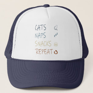 Katzen Nickerchen und Snacks Die besten Geschenke Truckerkappe