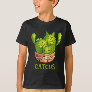 Katzen Niedliche Katze und Kaktus Mexican Cactus C T-Shirt