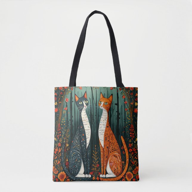 Katzen niedlicher Cartoon Tasche (Vorderseite)
