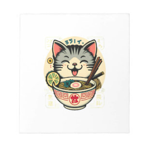 Katzen-Nudel-Japanische-Anime-ga-Kawaii-Katze Notizblock