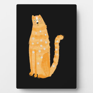 Katzen Orange Fotoplatte