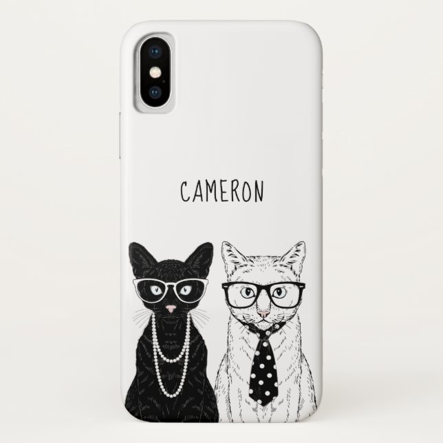 Katzen-Paare | addieren Ihren Namen Case-Mate iPhone Hülle (Rückseite)