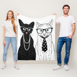 Katzen-Paare Fleecedecke
