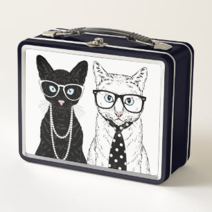 Katzen-Paare Metall Brotdose