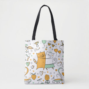 Katzen paaren Illustration. Cartoon - Kätzchen Tasche