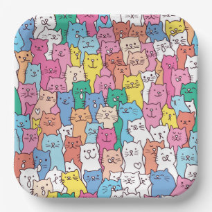Katzen-Papierteller, Kätzchen-Party Pappteller