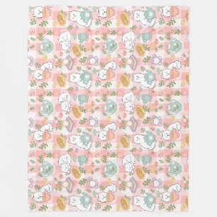 Katzen-Pastell-High-Tea-Rosa Fleecedecke