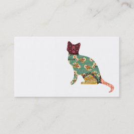 Katzen-Patchwork-Haustier-Visitenkarten Visitenkarte