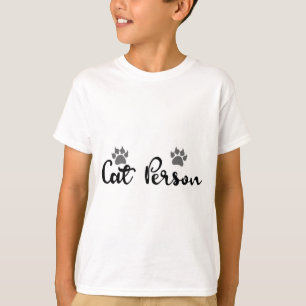 Katzen-Person-Typografie-Kunst T-Shirt