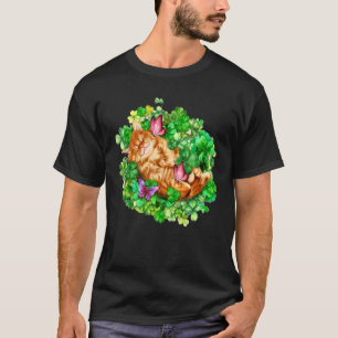Katzen Phantastische Kleeblätter Niedlich St Patri T-Shirt