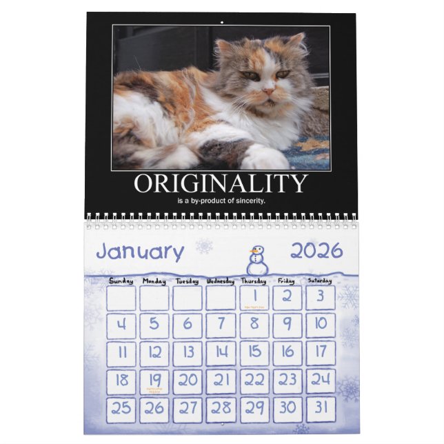 Katzen-Philosophie-Kalender Kalender (Jan 2026)
