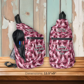 Katzen Pink Camouflage Crossbody Bag