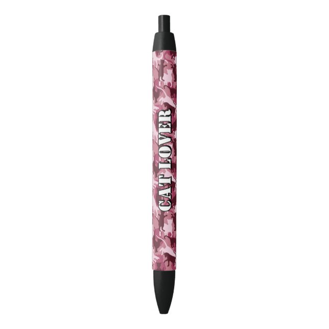 Katzen Pink Camouflage Kugelschreiber (Vorderseite Vertikal)
