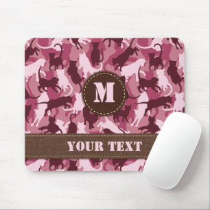 Katzen Pink Camouflage Mousepad