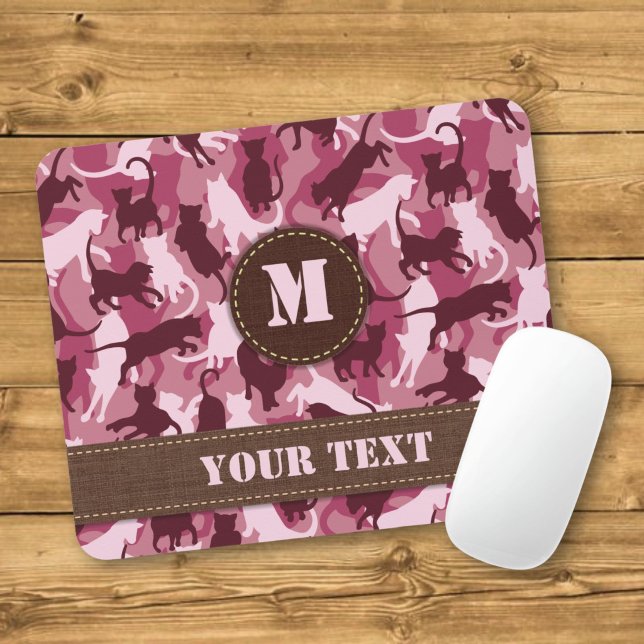 Katzen Pink Camouflage Mousepad (Von Creator hochgeladen)