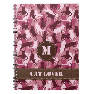 Katzen Pink Camouflage Notizblock