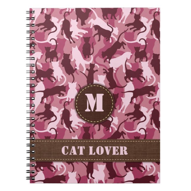 Katzen Pink Camouflage Notizblock (Vorderseite)