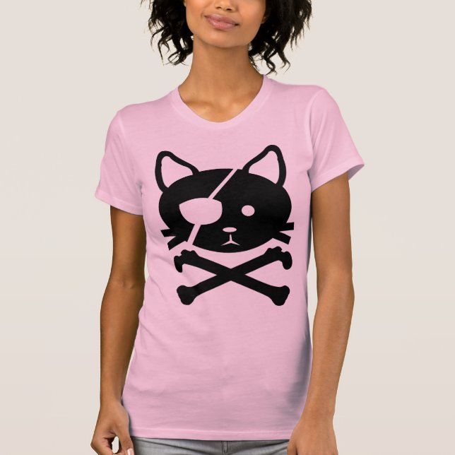 Katzen-Piraten-T - Shirt (Vorderseite)