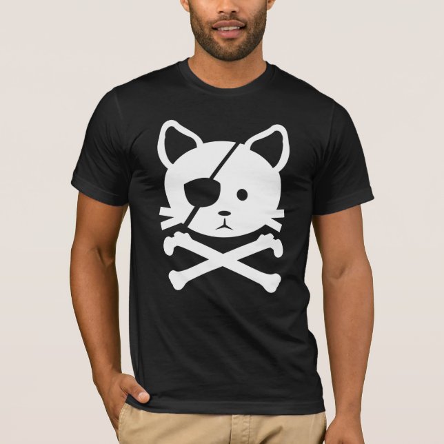 Katzen-Piraten-T - Shirt (Vorderseite)