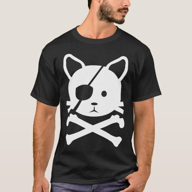 Katzen-Piraten-T - Shirt (Vorderseite)