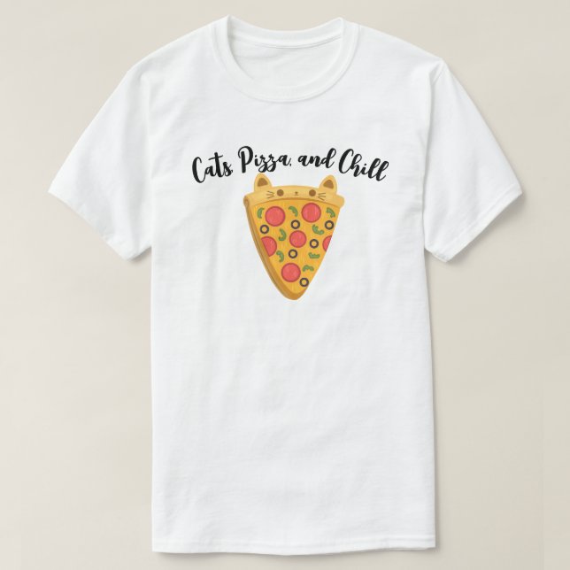 Katzen, Pizza und Kill T-Shirt (Design vorne)